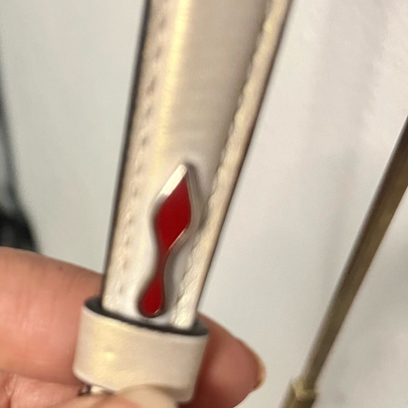 Christian Louboutin Metallic Silver Spiked Clutch - Picture 6 of 11